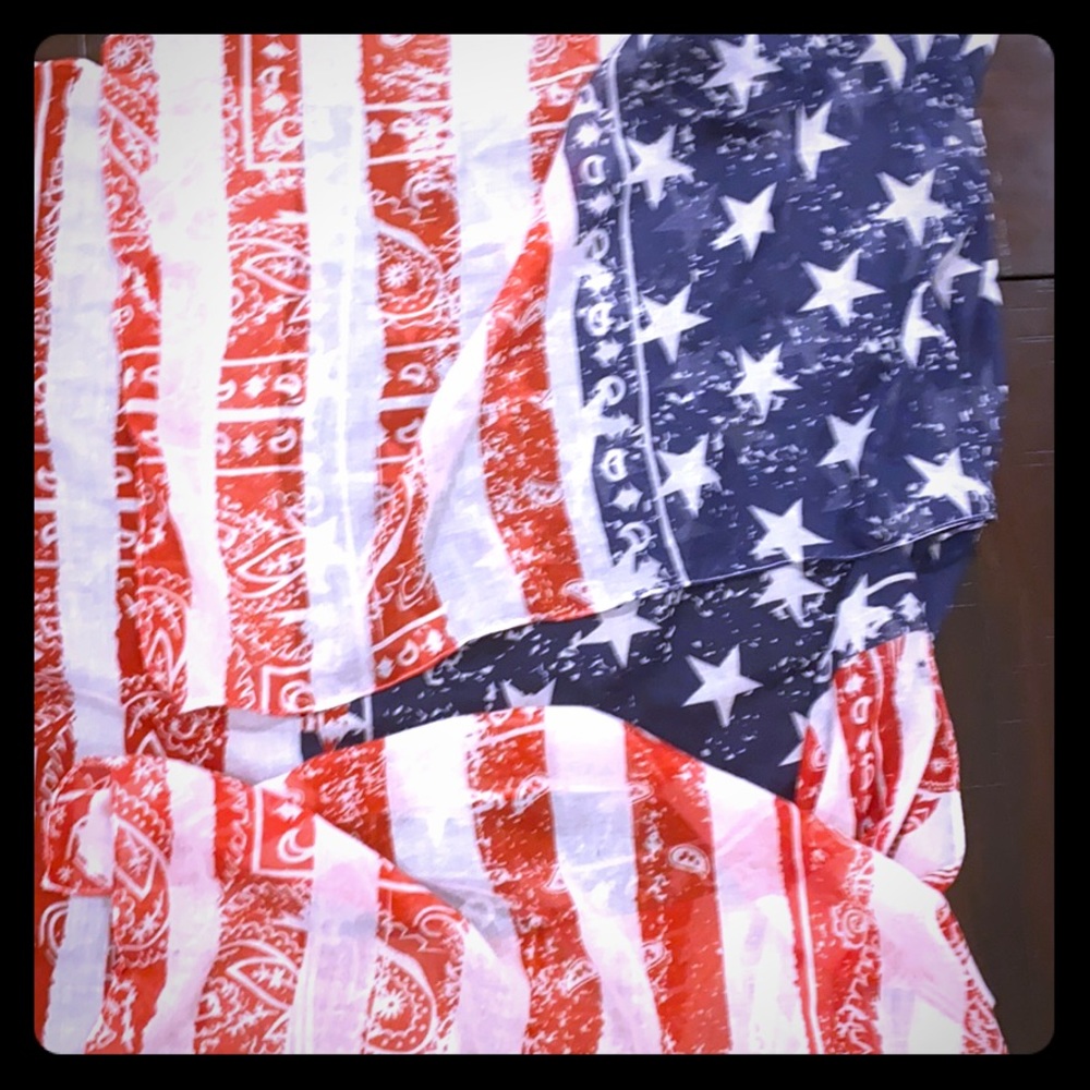 American flag swimsuit cover-up